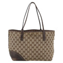 GUCCI GG Canvas Abbey Tote Bag Beige Gold 169946 Auth 173390-3