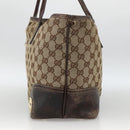 GUCCI GG Canvas Abbey Tote Bag Beige Gold 169946 Auth 173390-5