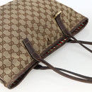 GUCCI GG Canvas Abbey Tote Bag Beige Gold 169946 Auth 173390-6
