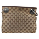 GUCCI GG Canvas Umhängetasche Beige Silber 120841 Original 173391-2