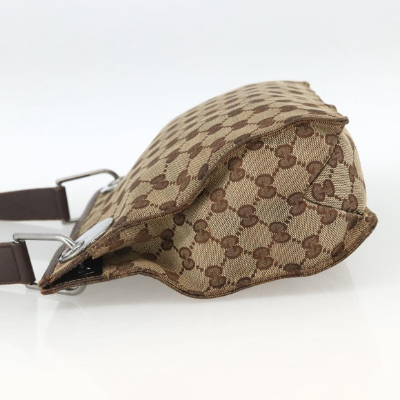GUCCI GG Canvas Umhängetasche Beige Silber 120841 Original 173391