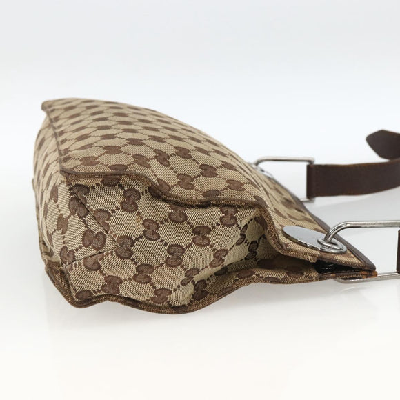 GUCCI GG Canvas Umhängetasche Beige Silber 120841 Original 173391
