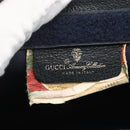 GUCCI GG Supreme Sherry Line Clutch Bag PVC Navy Red 89 01 032 Auth 173392-13