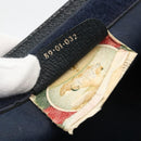 GUCCI GG Supreme Sherry Line Clutch Bag PVC Navy Red 89 01 032 Auth 173392-17