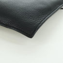 BALENCIAGA Clutch Bag Leather Black Silver Auth 173393A-16