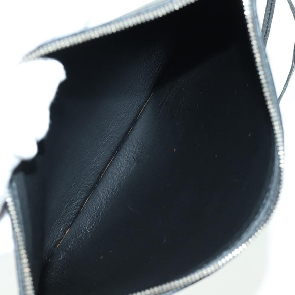 BALENCIAGA Clutch Bag Leather Black Silver Auth 173393A