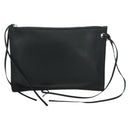 BALENCIAGA Clutch Bag Leather Black Silver Auth 173393A-13