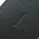 BALENCIAGA Clutch Bag Leather Black Silver Auth 173393A-12