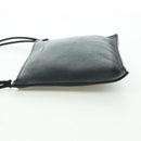 BALENCIAGA Clutch Bag Leather Black Silver Auth 173393A-3
