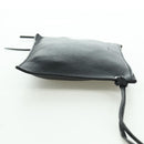 BALENCIAGA Clutch Bag Leather Black Silver Auth 173393A-4