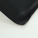 BALENCIAGA Clutch Bag Leather Black Silver Auth 173393A-7