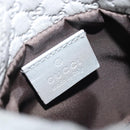 GUCCI Micro GG Canvas Guccissima Pouch Leather Silver 281982 Auth 173400V-9