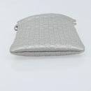 GUCCI Micro GG Canvas Guccissima Pouch Leather Silver 281982 Auth 173400V-6