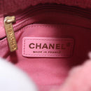 CHANEL Mini Matelasse 15 Chain Shoulder Bag Wool Pink Gold CC Auth 173407SAM-20