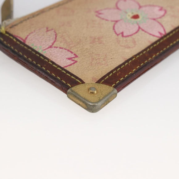 LOUIS VUITTON Monogram Cherry Blossom Pochette Cles Purse M92016 Auth 173411