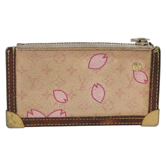 LOUIS VUITTON Monogram Cherry Blossom Pochette Cles Purse M92016 Auth 173411