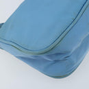 PRADA Accessory Pouch Nylon Light Blue Silver Auth 173414-14