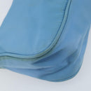 PRADA Accessory Pouch Nylon Light Blue Silver Auth 173414-16