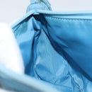 PRADA Accessory Pouch Nylon Light Blue Silver Auth 173414-20