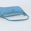 PRADA Accessory Pouch Nylon Light Blue Silver Auth 173414-7