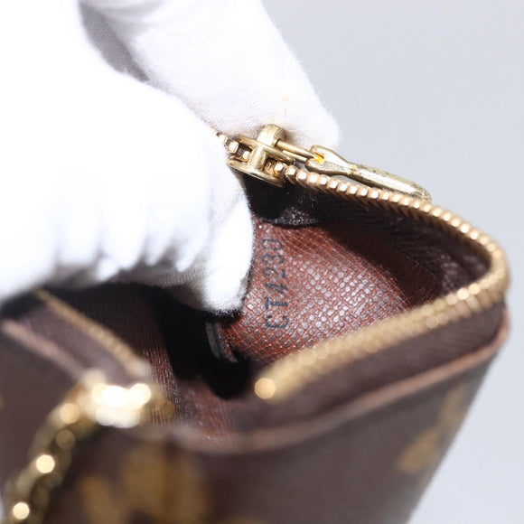 LOUIS VUITTON Monogram Pochette Cles Coin Purse M60033 LV Auth 173422
