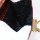 Salvatore Ferragamo Gancini Hand Bag Leather 2way Brown Gold Auth 173424-24