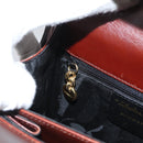 Salvatore Ferragamo Gancini Hand Bag Leather 2way Brown Gold Auth 173424-26