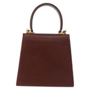 Salvatore Ferragamo Gancini Hand Bag Leather 2way Brown Gold Auth 173424-3