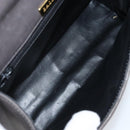 BALLY Hand Bag Leather Dark Brown Gold Auth 173425-17