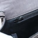 BALLY Hand Bag Leather Dark Brown Gold Auth 173425-20