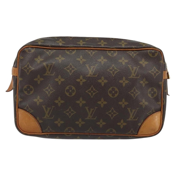 LOUIS VUITTON Monogram Compiegne 28 Clutch Bag M51845 LV Auth 173428