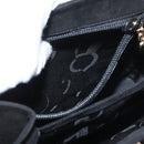 Salvatore Ferragamo Gancini Hand Bag Suede 2way Black Gold Auth 173432-26