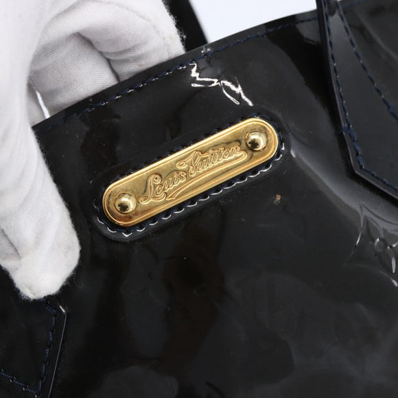 LOUIS VUITTON Monogram Vernis Wilshire PM Bag Blue Infini M91451 LV Auth 173434