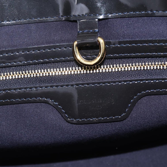LOUIS VUITTON Monogram Vernis Wilshire PM Bag Blue Infini M91451 LV Auth 173434