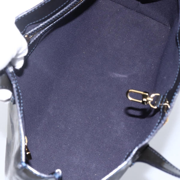 LOUIS VUITTON Monogram Vernis Wilshire PM Bag Blue Infini M91451 LV Auth 173434