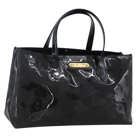 LOUIS VUITTON Monogram Vernis Wilshire PM Bag Blue Infini M91451 LV Auth 173434