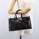 LOUIS VUITTON Monogram Vernis Wilshire PM Bag Blue Infini M91451 LV Auth 173434-22