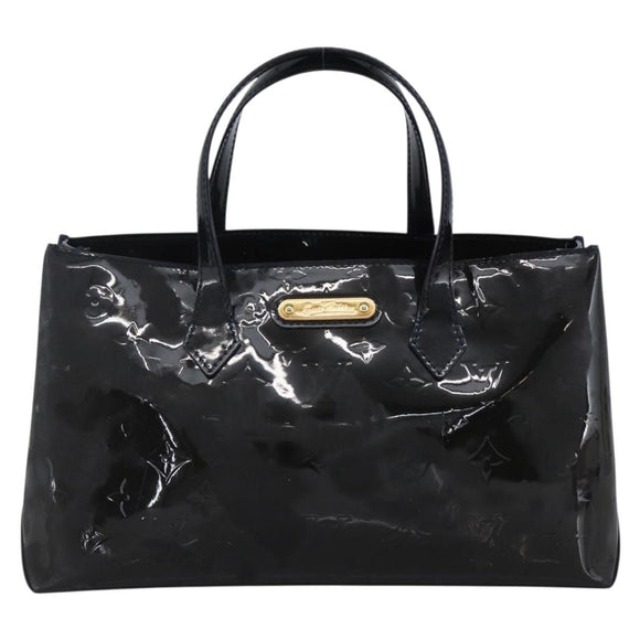 LOUIS VUITTON Monogram Vernis Wilshire PM Bag Blue Infini M91451 LV Auth 173434