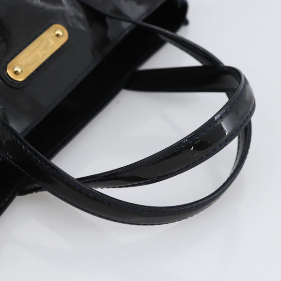 LOUIS VUITTON Monogram Vernis Wilshire PM Bag Blue Infini M91451 LV Auth 173434