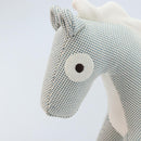 HERMES Cheval Honore Époque Stuffed Cotton Light Blue Auth 173436M-11