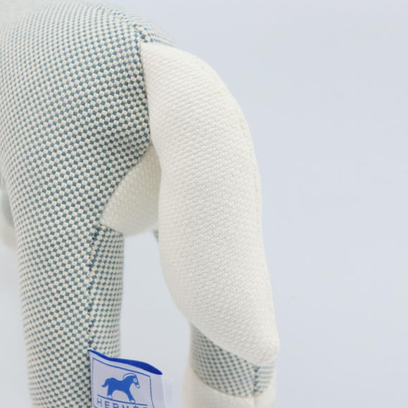 HERMES Cheval Honore Époque Stuffed Cotton Light Blue Auth 173436M