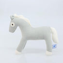 HERMES Cheval Honore Époque Stuffed Cotton Light Blue Auth 173436M-4