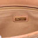 Burberrys Nova Check Hand Bag Leather Beige Gold Auth 173439-15