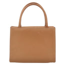 Burberrys Nova Check Hand Bag Leather Beige Gold Auth 173439-3