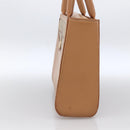 Burberrys Nova Check Hand Bag Leather Beige Gold Auth 173439-5