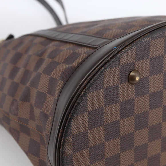LOUIS VUITTON Damier Ebene Bucket GM Shoulder Bag N42236 LV Auth 173441