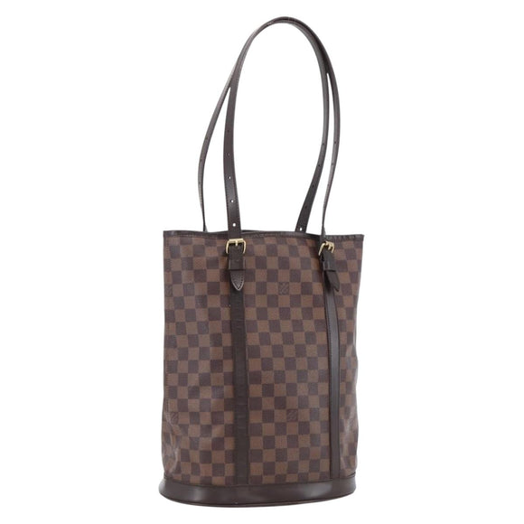 LOUIS VUITTON Damier Ebene Bucket GM Shoulder Bag N42236 LV Auth 173441