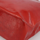 LOUIS VUITTON Monogram Vernis Reade MM Hand Bag Red Rouge M91086 LV Auth 173446-9