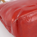 LOUIS VUITTON Monogram Vernis Reade MM Hand Bag Red Rouge M91086 LV Auth 173446-14