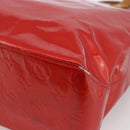 LOUIS VUITTON Monogram Vernis Reade MM Hand Bag Red Rouge M91086 LV Auth 173446-15